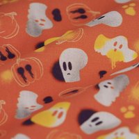 Tissu Halloween cretonne citrouille orange - MT - Mondial Tissus