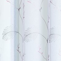 Voilage feuille brodé rose - 300 cm - Mondial Tissus