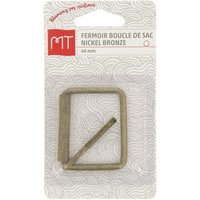 Fermoir boucle de sac en métal 40 mm bronze x1 - MT - Mondial Tissus
