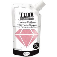 Peinture textile 3D paillettes izink diamond rose poudre 80 ml - Aladine - Mondial Tissus