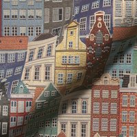 Tissu jacquard gobelin maison coloré multico - Mondial Tissus