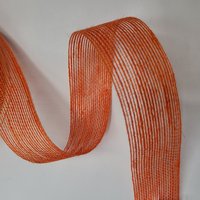 Ruban de jute 40mm orange - Mondial Tissus