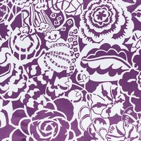 Tissu liberty soie satin violet fleurs blanches - Liberty - Mondial Tissus