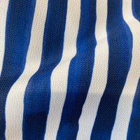 Toile polyester déperlante imprimée ithaque rayé bleu - Mondial Tissus