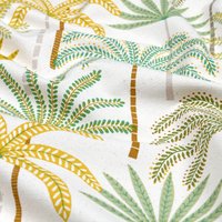 Toile polycoton imprimée palmier vert - Mondial Tissus