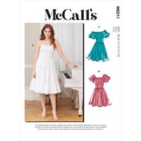 Patron McCall's 8211KK - Robe évasée, cintrée à la taille du 54 au 60 - McCall's - Mondial Tissus