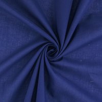 Tissu voile de coton Olivia uni bleu marine - MT - Mondial Tissus