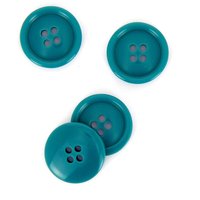 Boutons ronds 4 trous bleu turquoise 23 mm - MT - Mondial Tissus