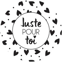Tampon en bois rond inscription "juste pour toi" - Mondial Tissus