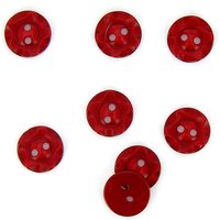 Boutons ondulés rouge bordeaux 14mm - MT - Mondial Tissus