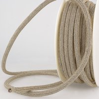 Cordon métallisé or clair 7mm - Mondial Tissus