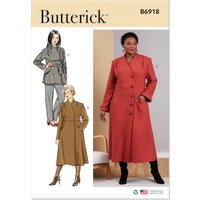 Patron Butterick 6918W2 - Manteau enveloppant du 48 au 56 (FR) - Butterick - Mondial Tissus