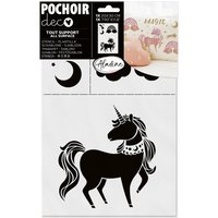 Pochoir de décoration licorne 20x30cm - Aladine - Mondial Tissus