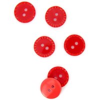 Boutons à bords pointillés rouge 15 mm - MT - Mondial Tissus