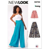 Patron New Look N° 6756 short et pantalon femme - Newlook - Mondial Tissus