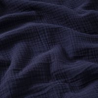 Tissu Double gaze coton Gaby indigo - Mondial Tissus