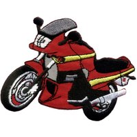 Écusson moto rouge - Mondial Tissus