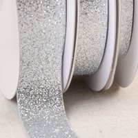 Ruban scintillant argent 10 mm - Mondial Tissus