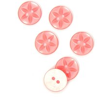 Boutons fleur 2 trous rose 16mm - MT - Mondial Tissus
