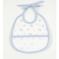 Bavoir 3 mois bleu à broder - DMC - Mondial Tissus