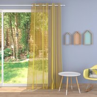 Tissu voilage Bali jaune plombé à rayures - 300cm - Mondial Tissus