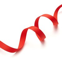 Ruban gros grain rouge orangé 9mm - Frou Frou - Mondial Tissus