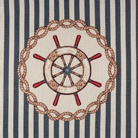 Carré de tissu jacquard motif marin - Mondial Tissus