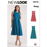 Patron New Look N°6778 robe femme 2 longueurs 38 au 50 - Newlook - Mondial Tissus