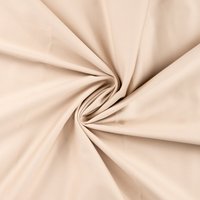 Tissu popeline coton satiné uni beige - Mondial Tissus