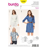 Patron burda 6760 robe et veste - Burda - Mondial Tissus