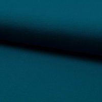 Maille jersey viscose stretch lourd uni bleu pétrole - Mondial Tissus