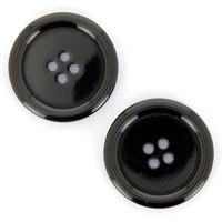 Boutons ronds 4 trous noir 34 mm - MT - Mondial Tissus