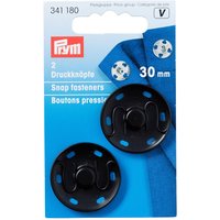 Boutons pression à coudre, 30mm, noir - Prym - Mondial Tissus