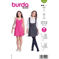 Patron burda 9198 - robe / jupe 140-176 - Burda - Mondial Tissus