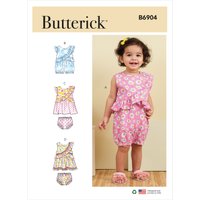 Patron Butterick B6904YA5 Robe,Vêtement de nuit,Jupe,Combinaison Bébé, 4 à 13 mois - Butterick - Mondial Tissus