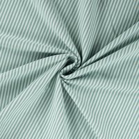 Maille jersey coton fine rayure 0,5mm bicolore vert amande - Mondial Tissus