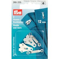 Agrafes pour pantalons et jupes, 12mm, argenté - Prym - Mondial Tissus