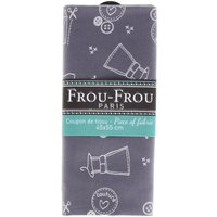 Coupon tissu 100% coton motif couture 45x55cm violet - Frou Frou - Mondial Tissus