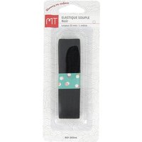 Élastique tissé 25mm - Noir - MT - Mondial Tissus