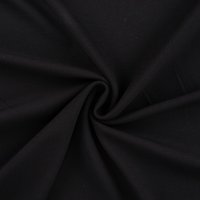 Maille piquée unie noire - Mondial Tissus