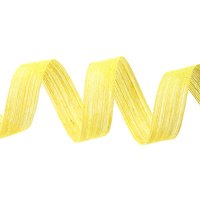 Ruban de jute jaune 25mm - Mondial Tissus