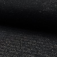 Tissu jersey bord-côte tubulaire lurex noir - MT - Mondial Tissus