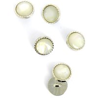 Boutons argentés forme perle 13 mm - MT - Mondial Tissus