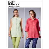 Patron Butterick 6667B5 Chemisier boutonné femme de 36 à 44 - Butterick - Mondial Tissus