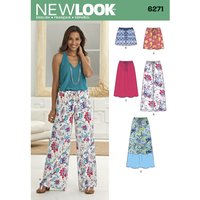 Patron New Look 6271 - jupe short et pantalon - Newlook - Mondial Tissus