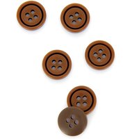 Boutons colorés ronds marron 14 mm - MT - Mondial Tissus