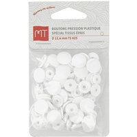 Boutons pression MT longue tige blanc x25 - MT - Mondial Tissus