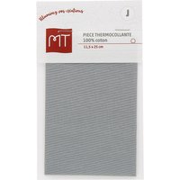 Pièce thermocollante coton gris - Mondial Tissus