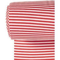 Bord côte tubulaire coton rayures 5mm blanc rouge - Mondial Tissus
