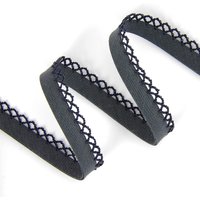 Biais picot gris 12mm - Mondial Tissus